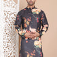 Men's Printed Pure Cotton Kurtas ( KO 5079Black )