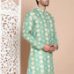 Men's Printed Pure Cotton Kurtas ( KO 5079Green )