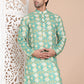 Men's Printed Pure Cotton Kurtas ( KO 5079Green )