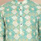 Men's Printed Pure Cotton Kurtas ( KO 5079Green )