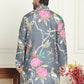 Men's Animal Printed Pure Cotton Straight Kurtas. ( KO 5079 Grey )