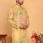 Men's Animal Printed Pure Cotton Straight Kurtas. ( KO 5079 Mustard )