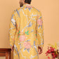 Men's Animal Printed Pure Cotton Straight Kurtas. ( KO 5079 Mustard )