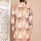 Men's Printed Pure Cotton Kurtas ( KO 5079Orange )