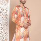 Men's Printed Pure Cotton Kurtas ( KO 5079Orange )