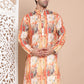 Men's Printed Pure Cotton Kurtas ( KO 5079Orange )