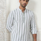 Woven Design Cotton Short kurta for Men