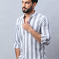 Woven Design Cotton Short kurta for Men