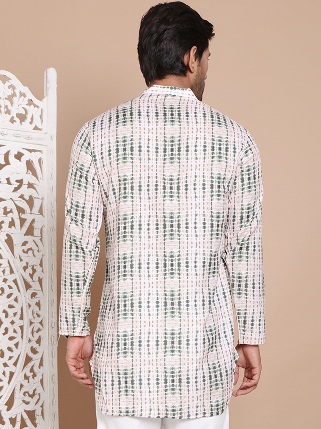 Printed Front Open Kurtas ( KO 5090Olive )