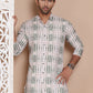 Printed Front Open Kurtas ( KO 5090Olive )