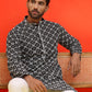 Embroidered Kurtas for Men ( KO 5092 Black ) [FF] [L-16-5-4]