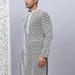 Men's Black Chikankari Embroidered and Sequence Kurtas