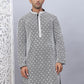 Men's Black Chikankari Embroidered and Sequence Kurtas