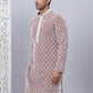 Men's Maroon Chikankari Embroidered and Sequence Kurtas
