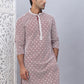 Men's Maroon Chikankari Embroidered and Sequence Kurtas