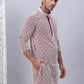 Men's Maroon Chikankari Embroidered and Sequence Kurtas