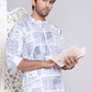 Geometric Printed Short Kurta ( KO 5095Blue )