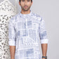 Geometric Printed Short Kurta ( KO 5095Blue )