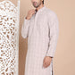 Sequin Embroidered Pure Cotton Kurtas ( KO 5096Grey )