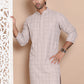 Sequin Embroidered Pure Cotton Kurtas ( KO 5096Grey )