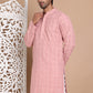 Sequin Embroidered Pure Cotton Kurtas ( KO 5096Peach )