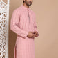 Sequin Embroidered Pure Cotton Kurtas ( KO 5096Peach )
