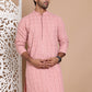 Sequin Embroidered Pure Cotton Kurtas ( KO 5096Peach )