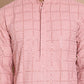 Sequin Embroidered Pure Cotton Kurtas ( KO 5096Peach )