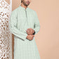 Sequin Embroidered Pure Cotton Kurtas ( KO 5096Pista )