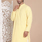 Sequin Embroidered Pure Cotton Kurtas ( KO 5096Yellow )