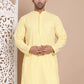 Sequin Embroidered Pure Cotton Kurtas ( KO 5096Yellow )