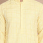 Sequin Embroidered Pure Cotton Kurtas ( KO 5096Yellow )