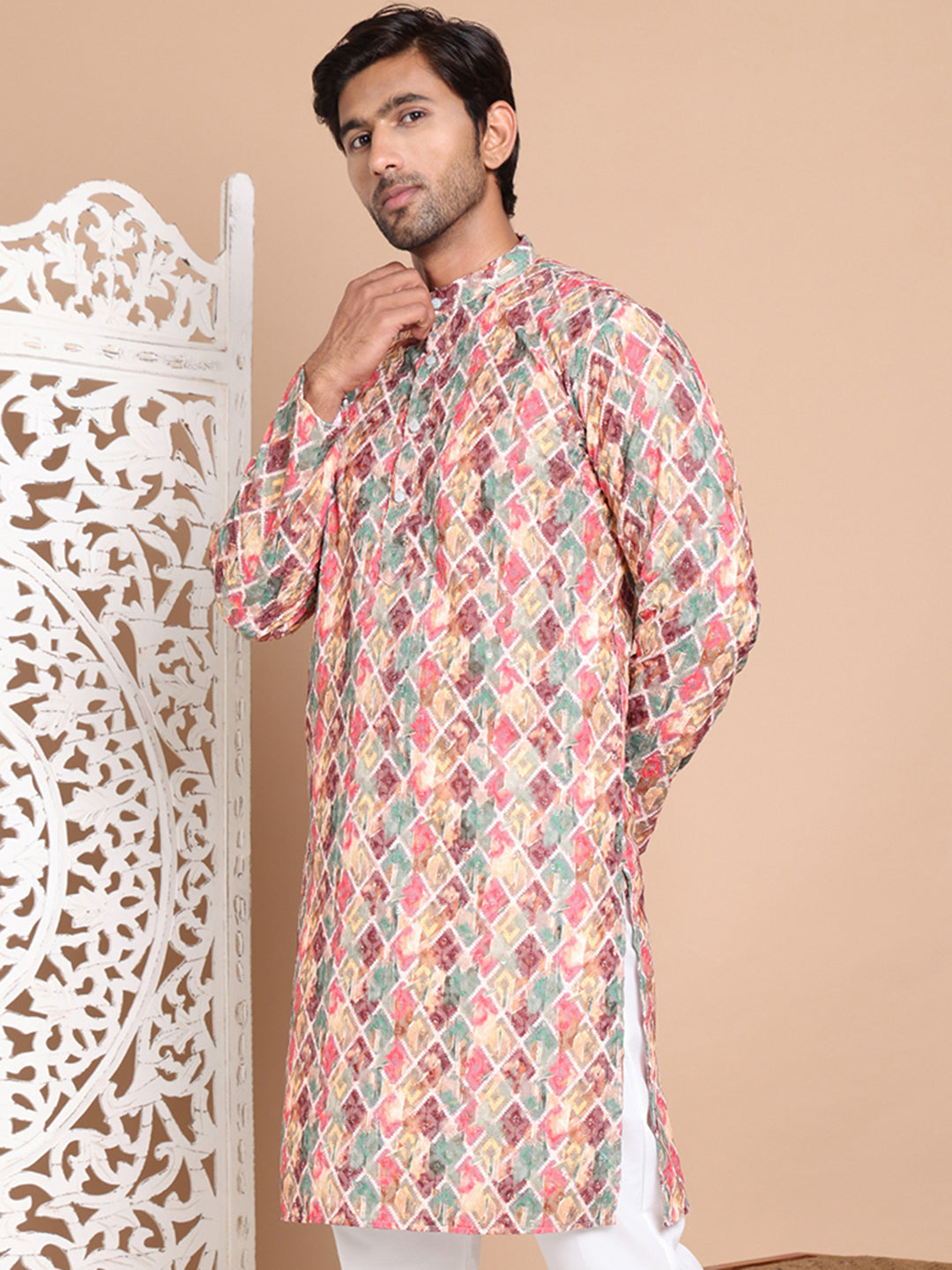 Printed and Emrbroidered Kurtas ( KO 5097Multi )