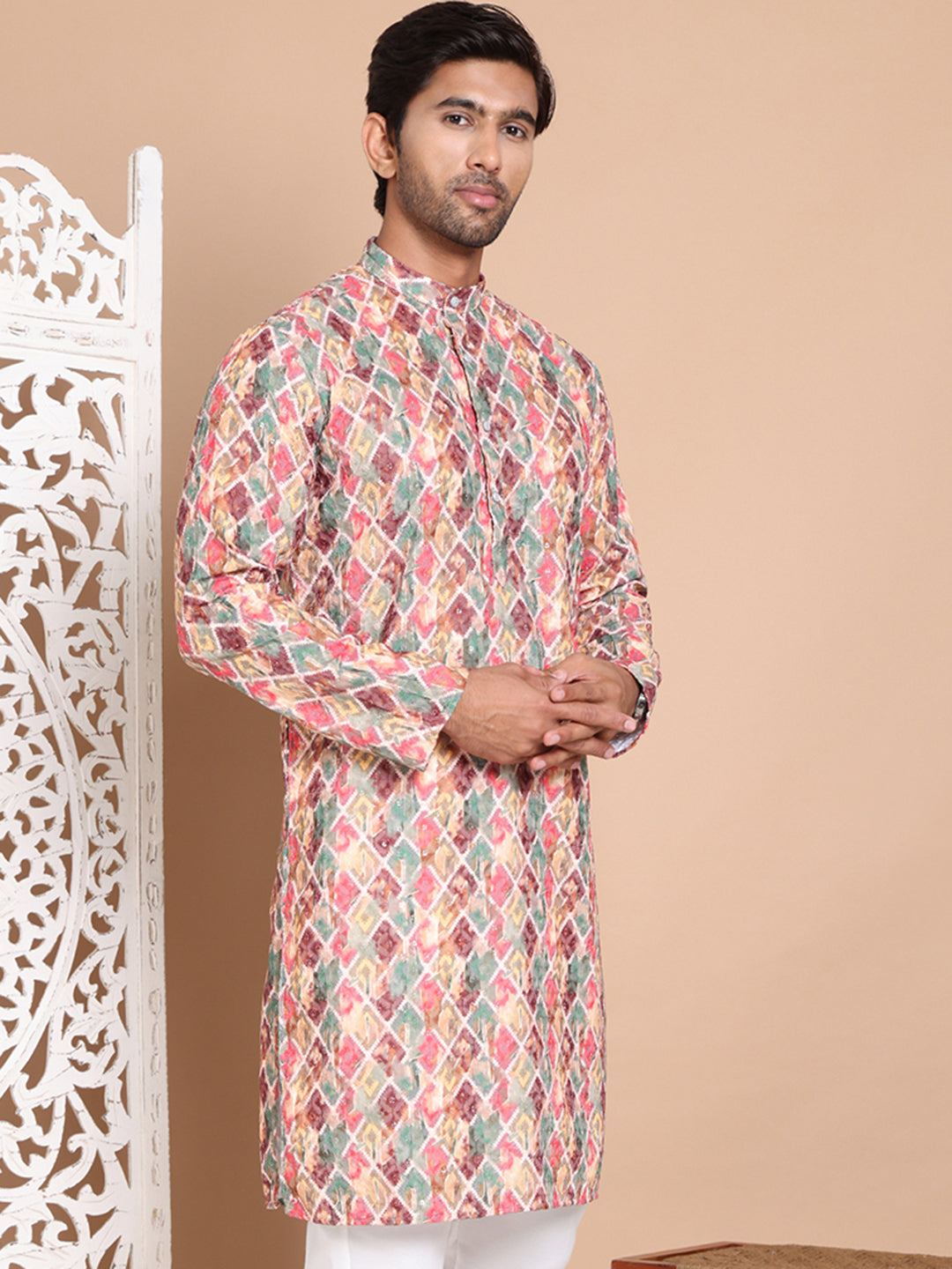 Printed and Emrbroidered Kurtas ( KO 5097Multi )