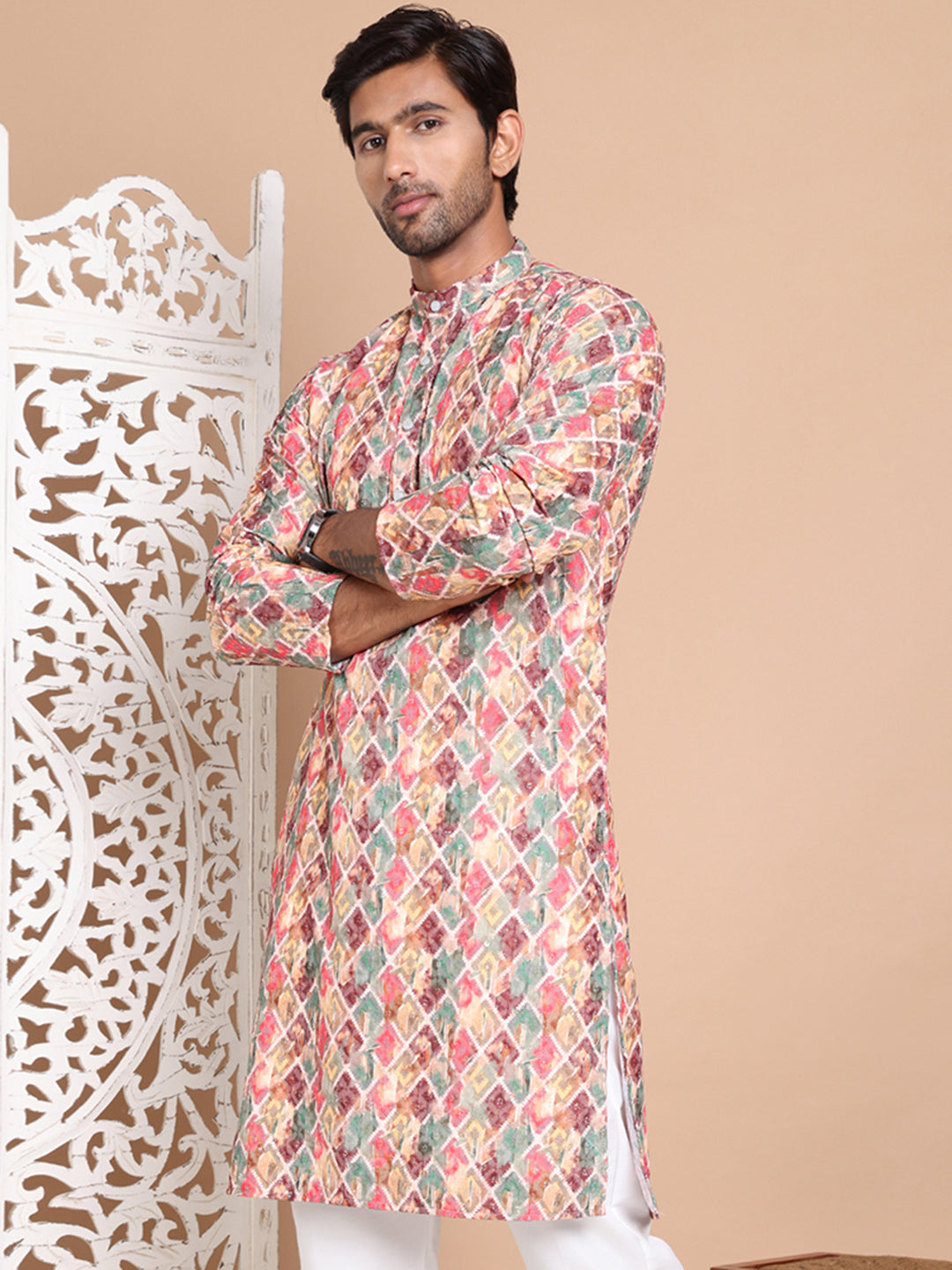 Printed and Emrbroidered Kurtas ( KO 5097Multi )