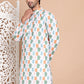 Printed and Emrbroidered Kurtas ( KO 5097Off-White )