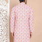 Printed and Emrbroidered Kurtas ( KO 5097Peach )