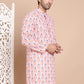 Printed and Emrbroidered Kurtas ( KO 5097Peach )