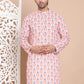 Printed and Emrbroidered Kurtas ( KO 5097Peach )
