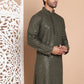 Embroidered and Sequence Kurta For Men. ( KO 5098Mehndi ) [FF] [J-2-3]
