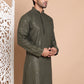 Embroidered and Sequence Kurta For Men. ( KO 5098Mehndi ) [FF] [J-2-3]