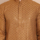 Embroidered and Sequence Kurta For Men. ( KO 5098Mustard )