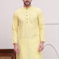 Embroidered Cotton Kurtas ( KO 5099Lemon )