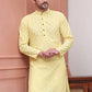 Embroidered Cotton Kurtas ( KO 5099Lemon )