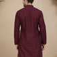 Embroidered Cotton Kurtas ( KO 5099 Purple )