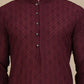 Embroidered Cotton Kurtas ( KO 5099 Purple )