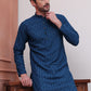 Embroidered Cotton Kurtas ( KO 5099Teal )