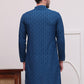 Embroidered Cotton Kurtas ( KO 5099Teal )