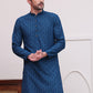 Embroidered Cotton Kurtas ( KO 5099Teal )