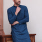 Embroidered Cotton Kurtas ( KO 5099Teal )